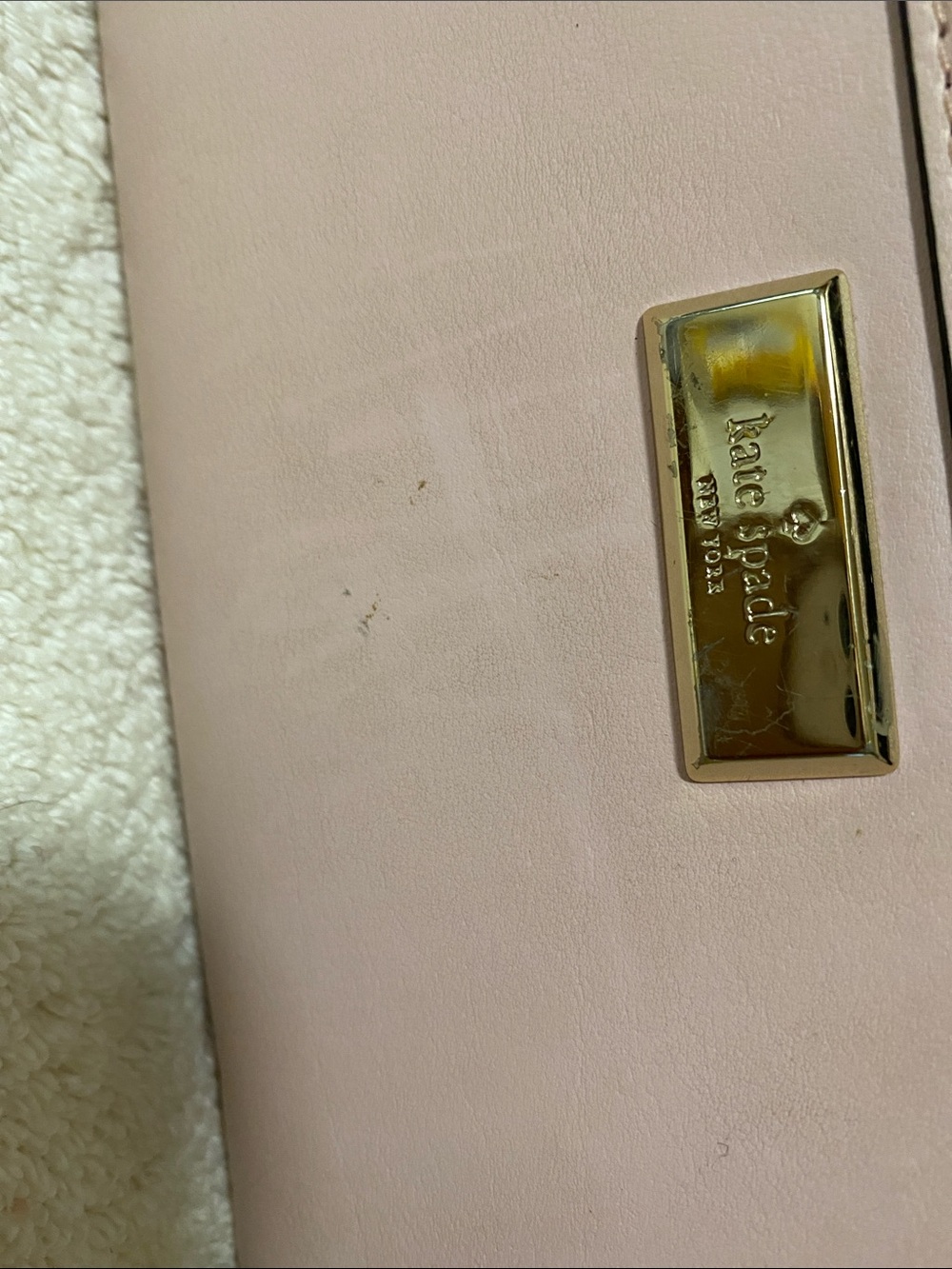 Kate Spade Pink Stud Trim Zip-Around Wallet - Picture 2 of 14